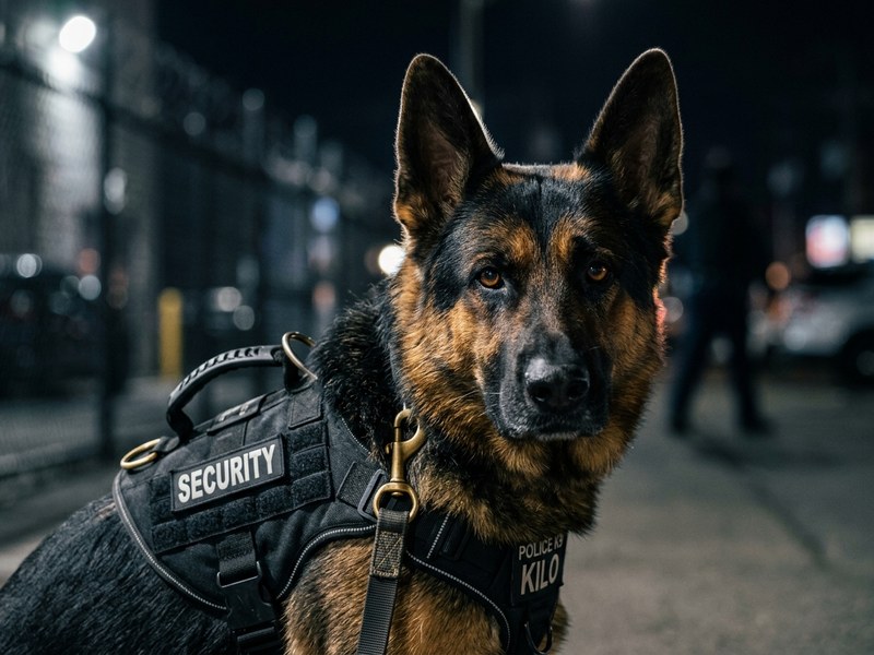 K9 security dog close-up